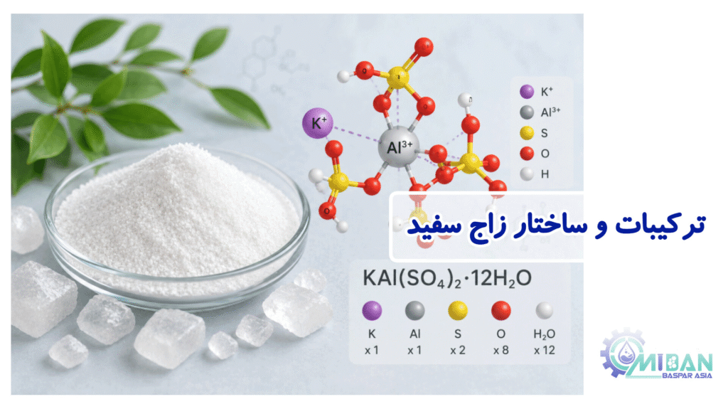 ترکیبات و ساختار زاج سفید