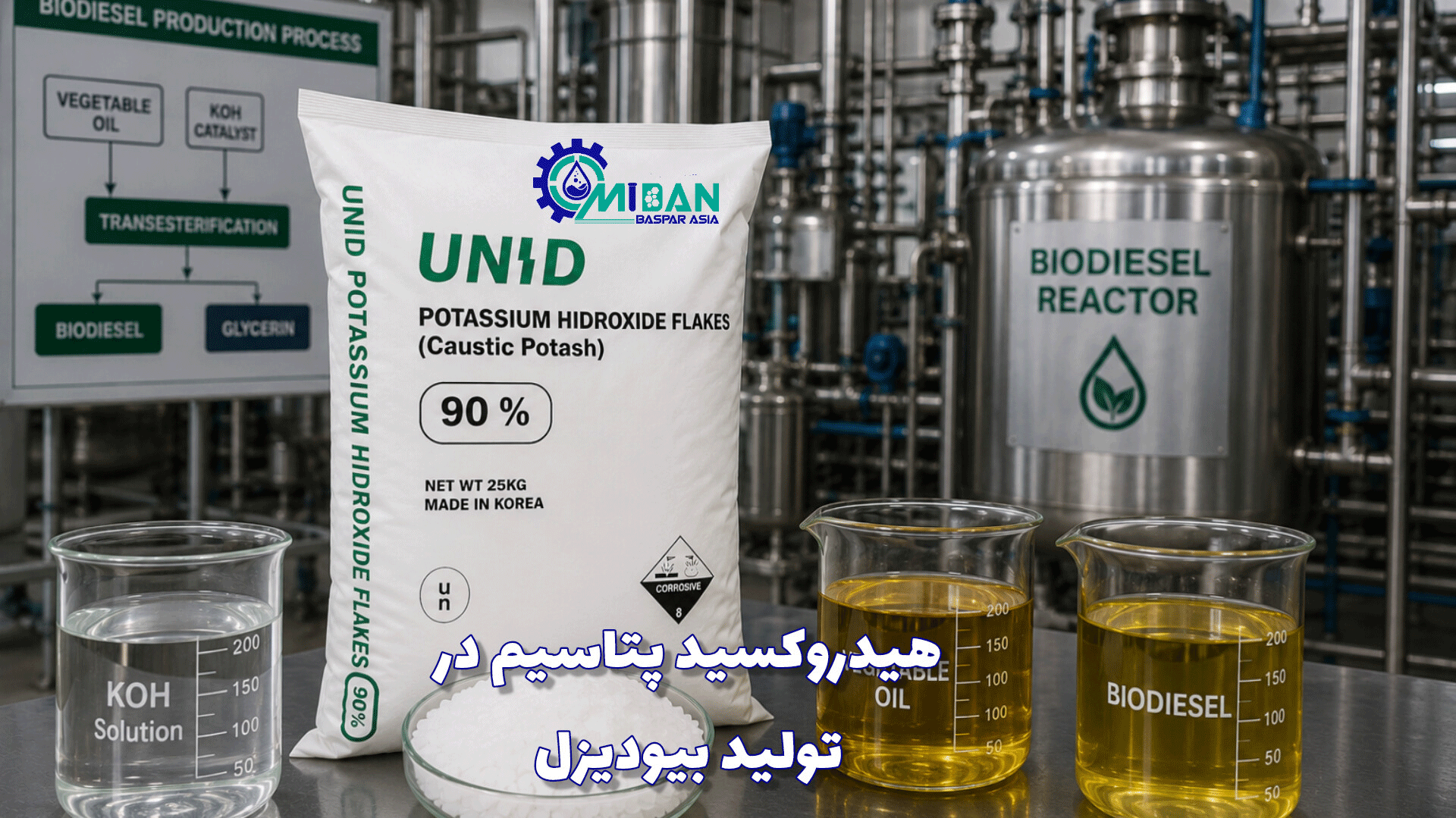 کاربرد-هیدروکسید-پتاسیم-در-تولید-بیودیزل